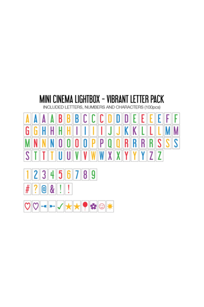 Mini Cinema Lightbox Vibrant Letter Pack