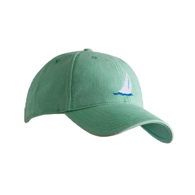 Sloop on Keys Needlepoint Green Adult Hat
