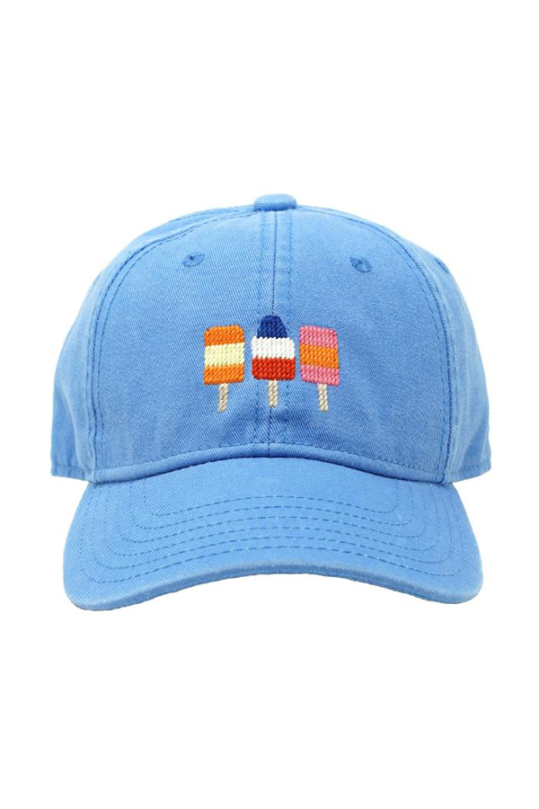 Popsicles Needlepoint on Light Blue Kids Baseball Hat