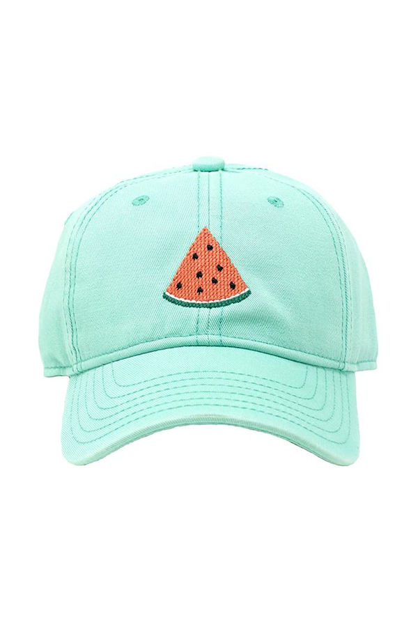 Watermelon Needlepoint on Keys Green Kids Hat