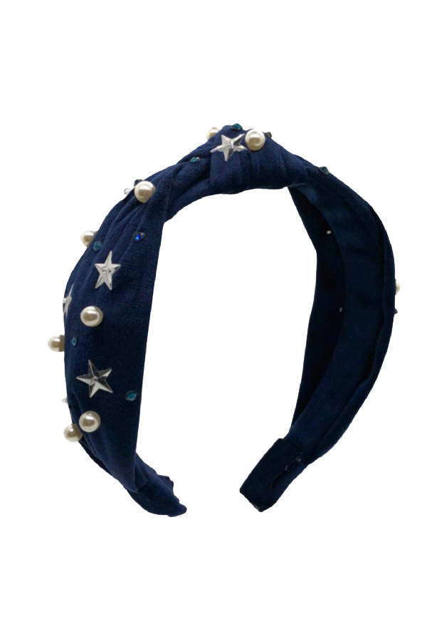 Velvet Knot Headband with Jewels