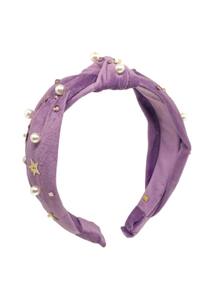 Velvet Knot Headband with Jewels