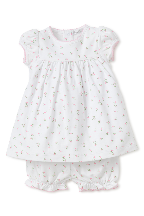 Garden Roses Print Dress with Bloomers