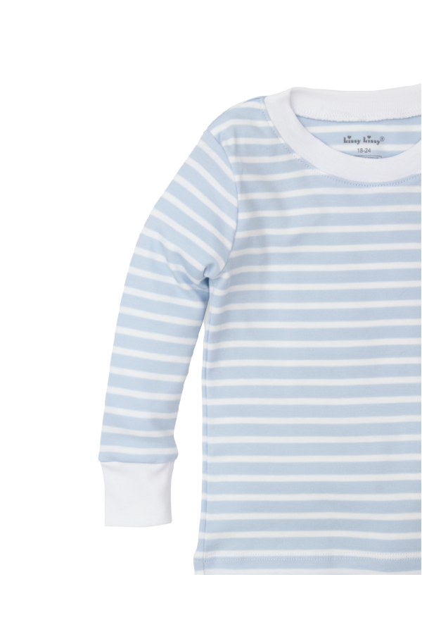 Team Stripes Light Blue Two Piece Pajamas