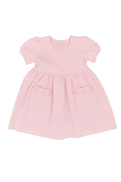 Short Sleeve Popover Dress - Light Pink