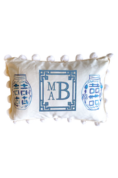 Monogrammable Lumbar Pillow with Insert