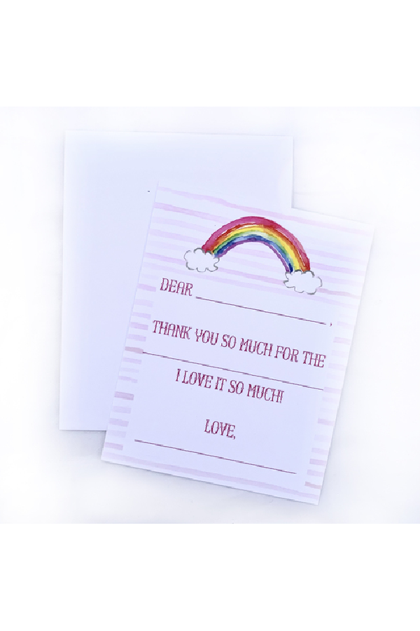 Rainbow Children's Thank You Notecards