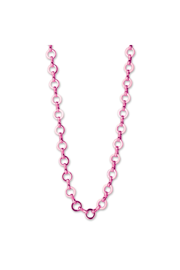 Charm It Chain Necklace - Pink