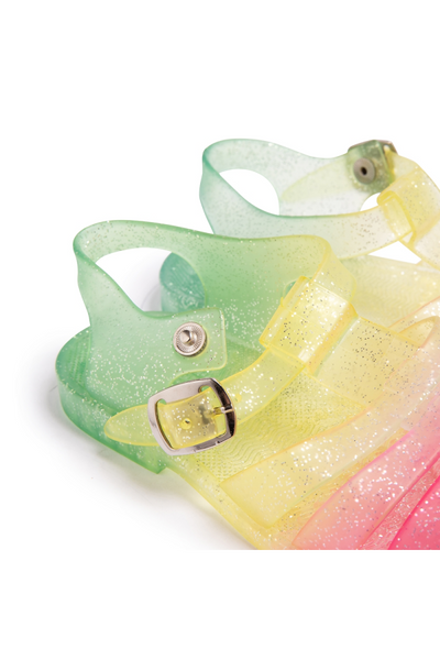 Waterproof Jelly Sandal - Rainbow Glitter
