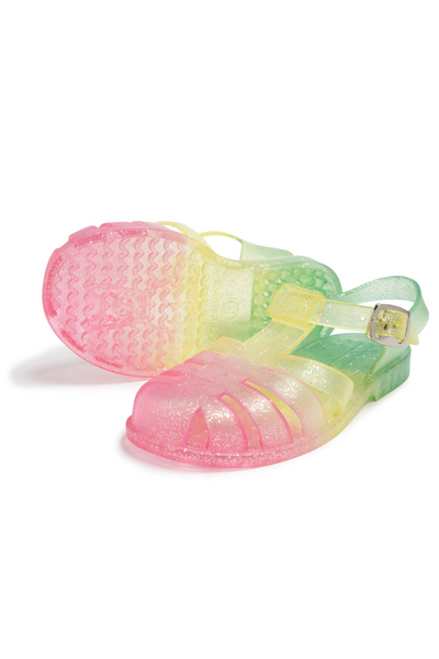 Waterproof Jelly Sandal - Rainbow Glitter