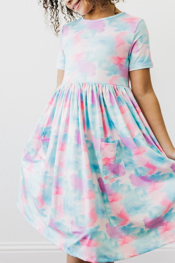 Watercolor Pocket Twirl Dress