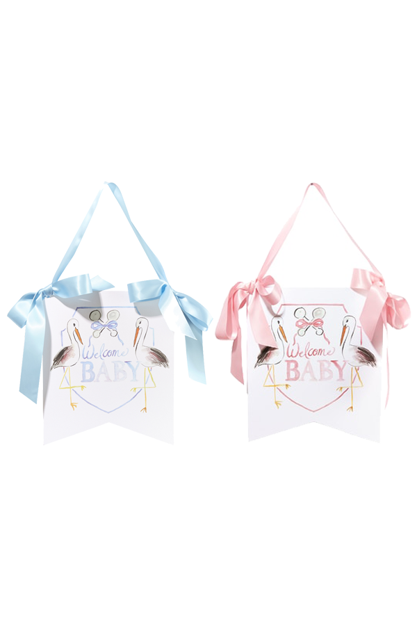 "Welcome Baby" Stork Hanger