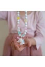 White Unicorn Necklace and Bracelet Set
